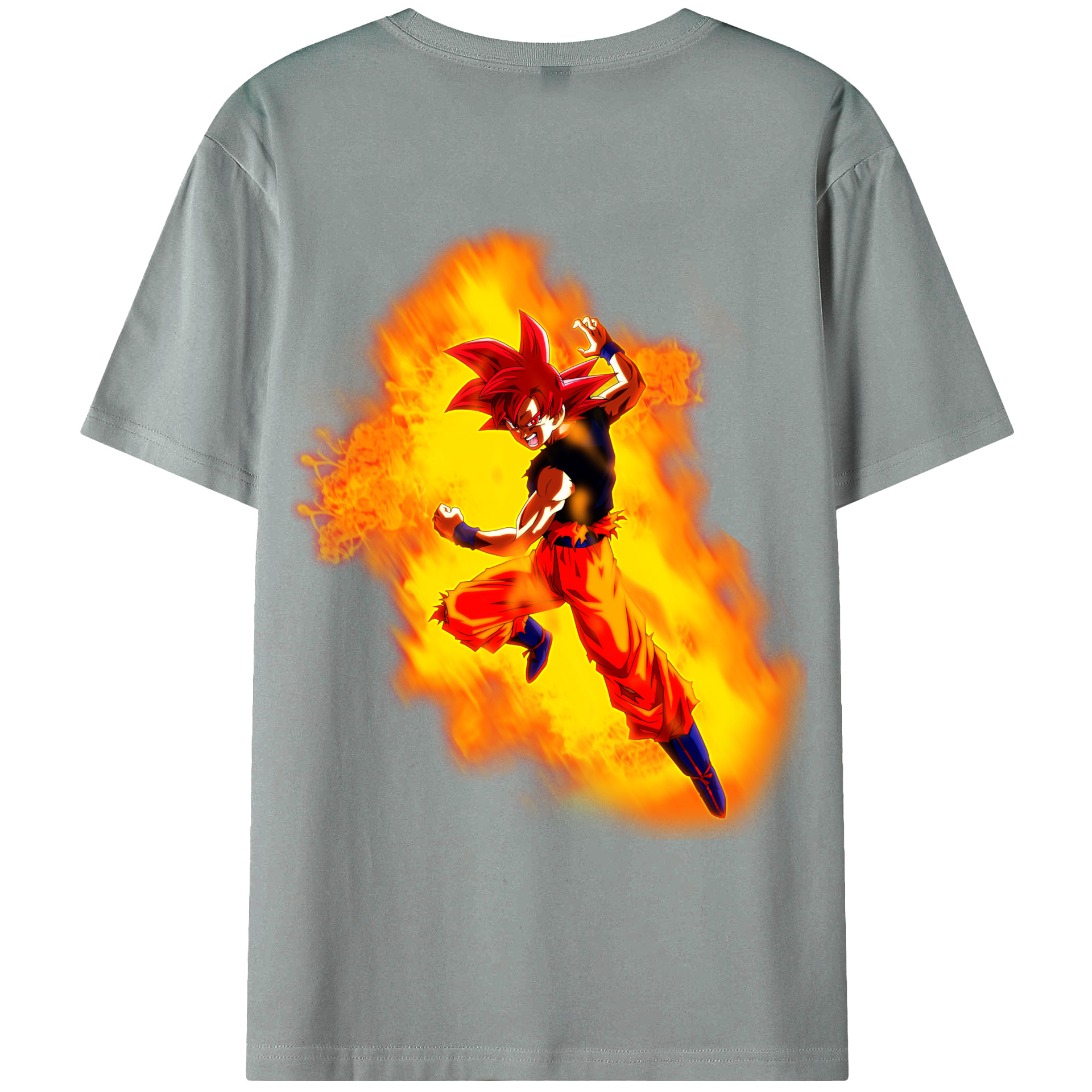 （画像用） ドラゴンボール 孫悟空（そん ごくう）Son Goku カカロット DRAGON BALL Kakarotto 綿100％ メンズ半袖Tシャツ（バックプリント） 通気性